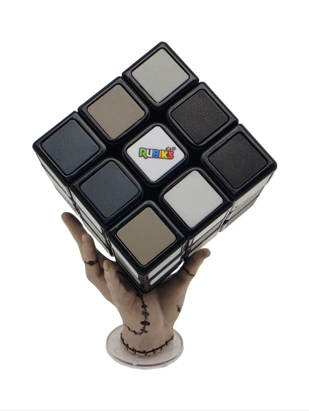 Rubik's Cube Wednesday Addams & Thing Holder